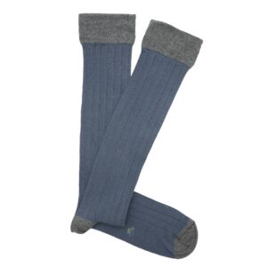 Calcetín Canalé Caña Alta - Liso gris