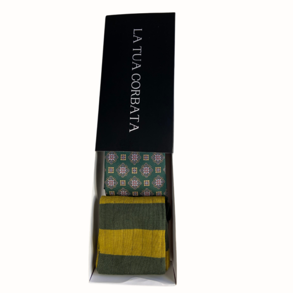 Pack Corbata Redsson Green y Calcetin Canale - Imagen 3