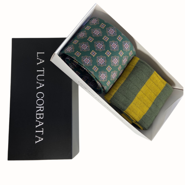 Pack Corbata Redsson Green y Calcetin Canale - Imagen 4