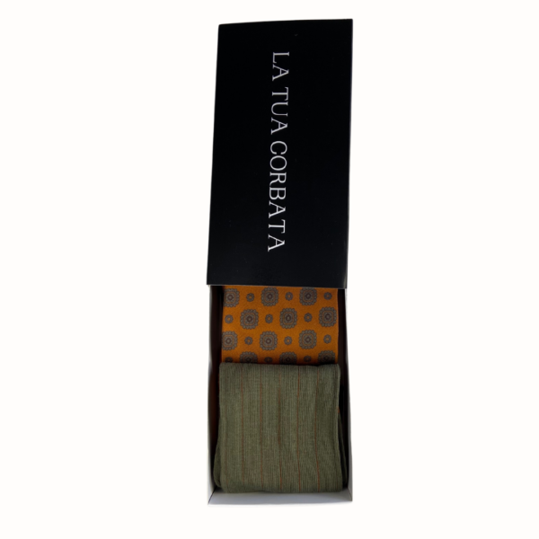 Pack Corbata Sixt Orange y Calcetin Canale - Imagen 4