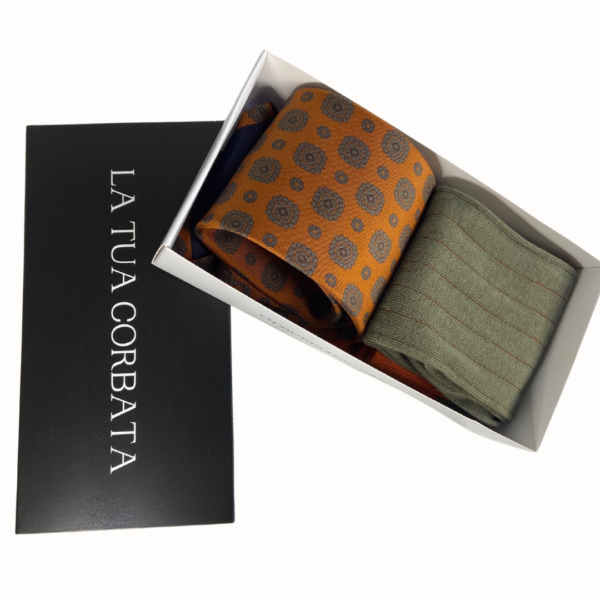 Pack Corbata Sixt Orange y Calcetin Canale - Imagen 3