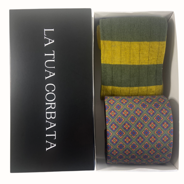 Pack Corbata Pick Green y Calcetin Canale