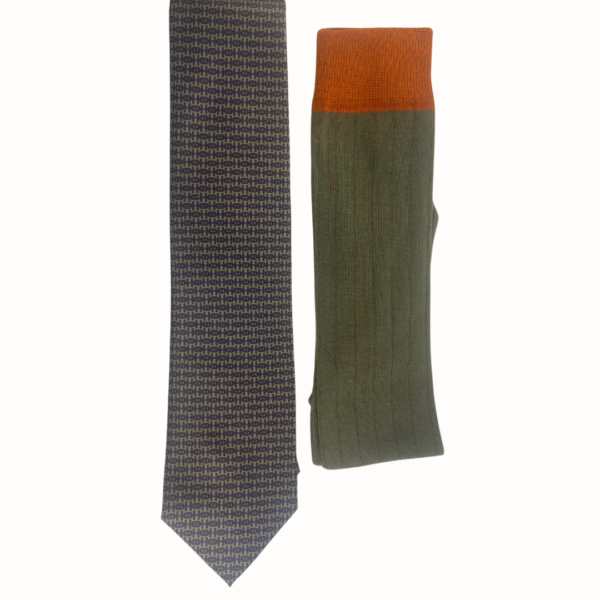 Pack Corbata Engage Green y Calcetin Canale - Imagen 2