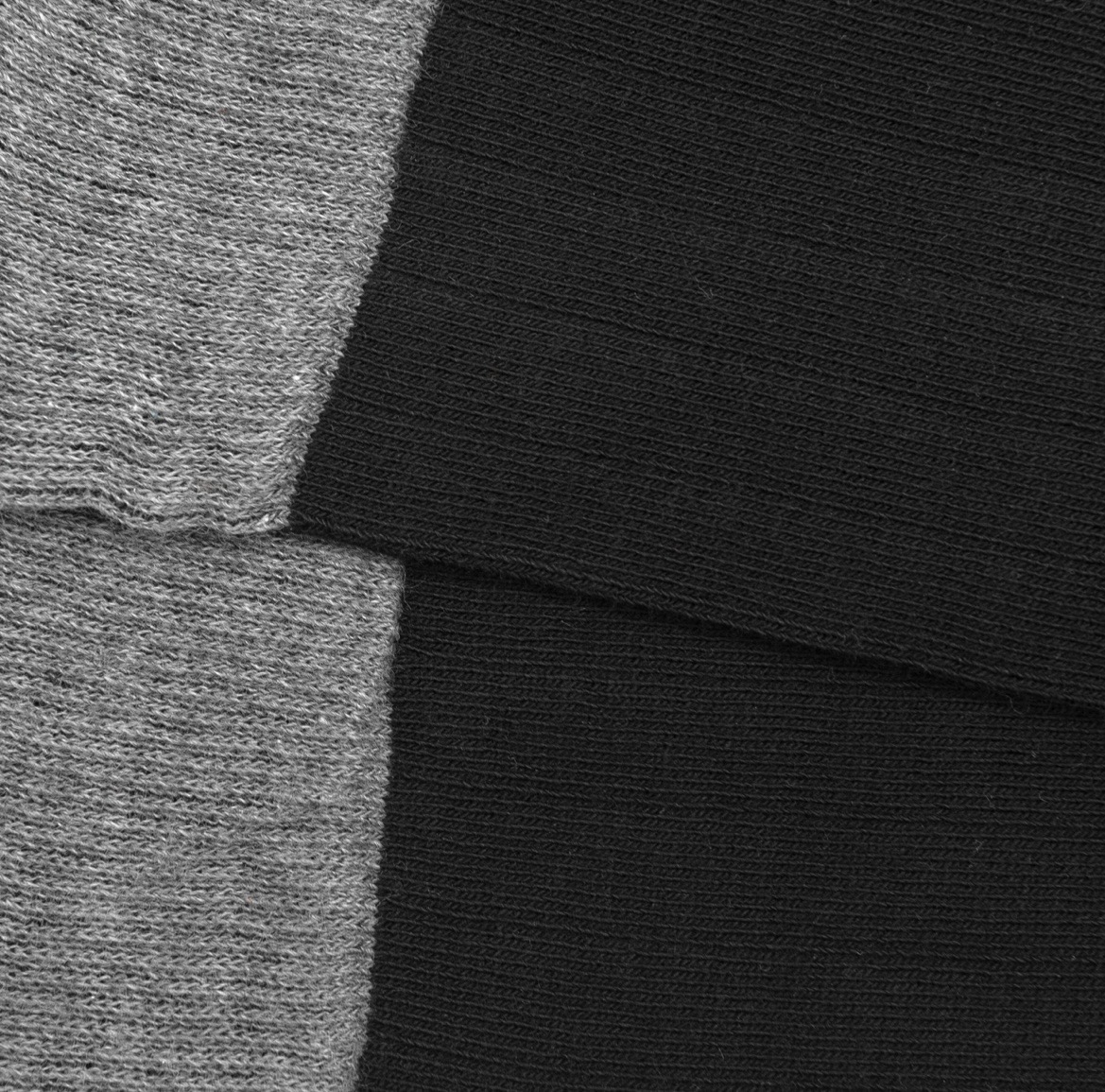 Calcetín Canalé Caña Alta Liso - Negro - Gris - Imagen 2