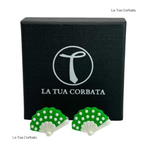 Gemelos Abanico Verde