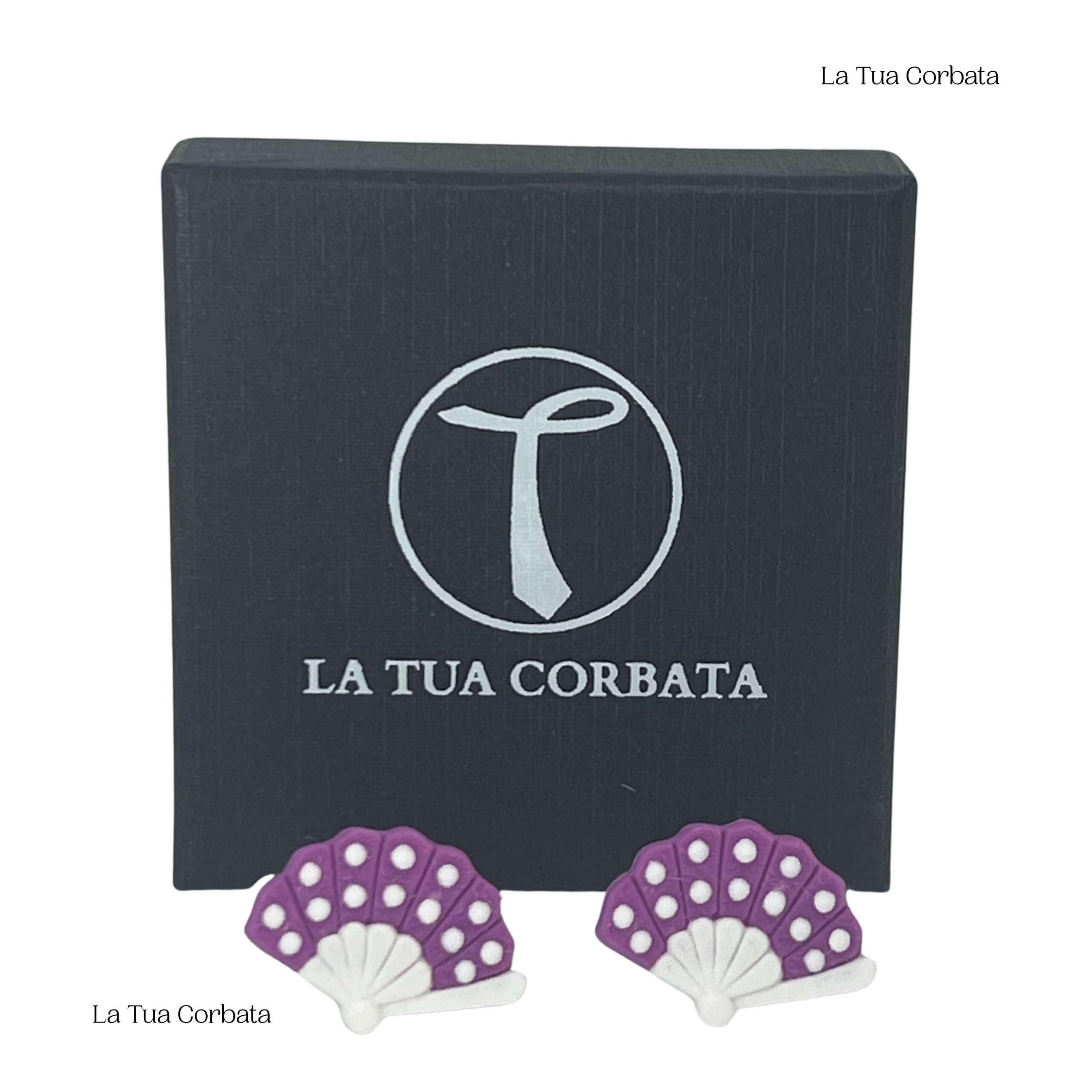 Gemelos Abanico Morado