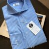 Camisa Azul Raya Personalizable – Cuello Italiano
