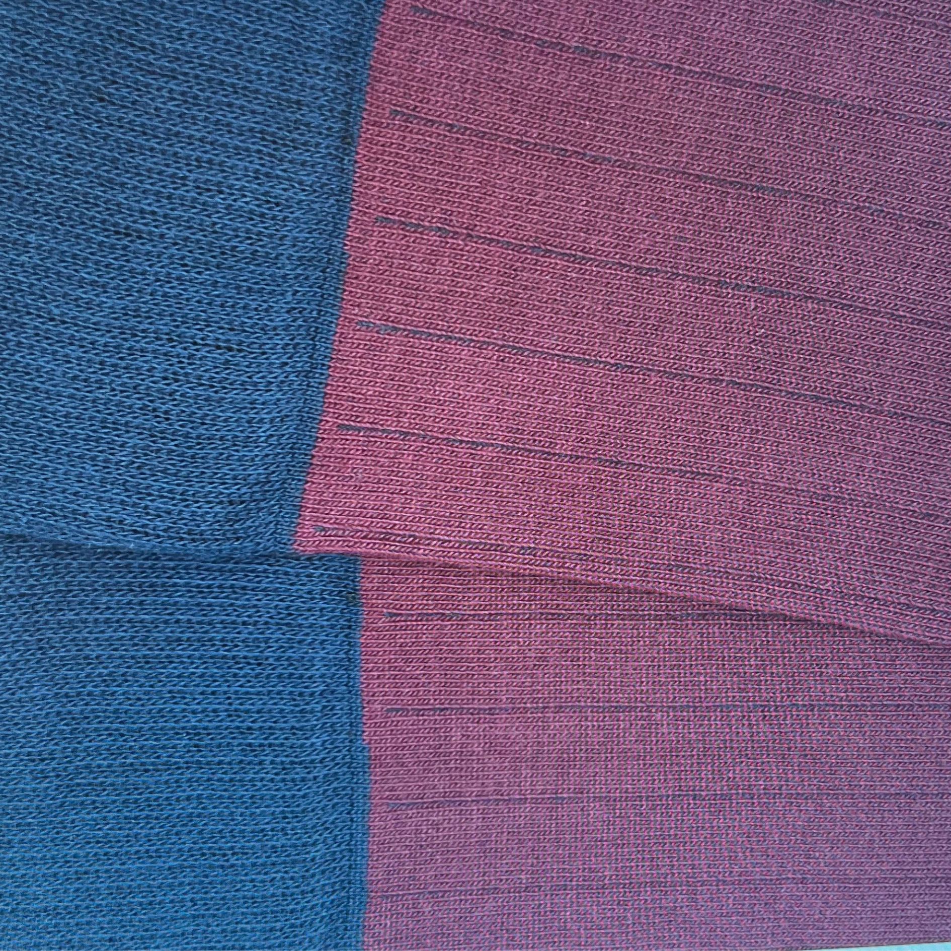 Calcetín Canalé Caña Alta - Liso Burdeos y Azul Marino - Imagen 2