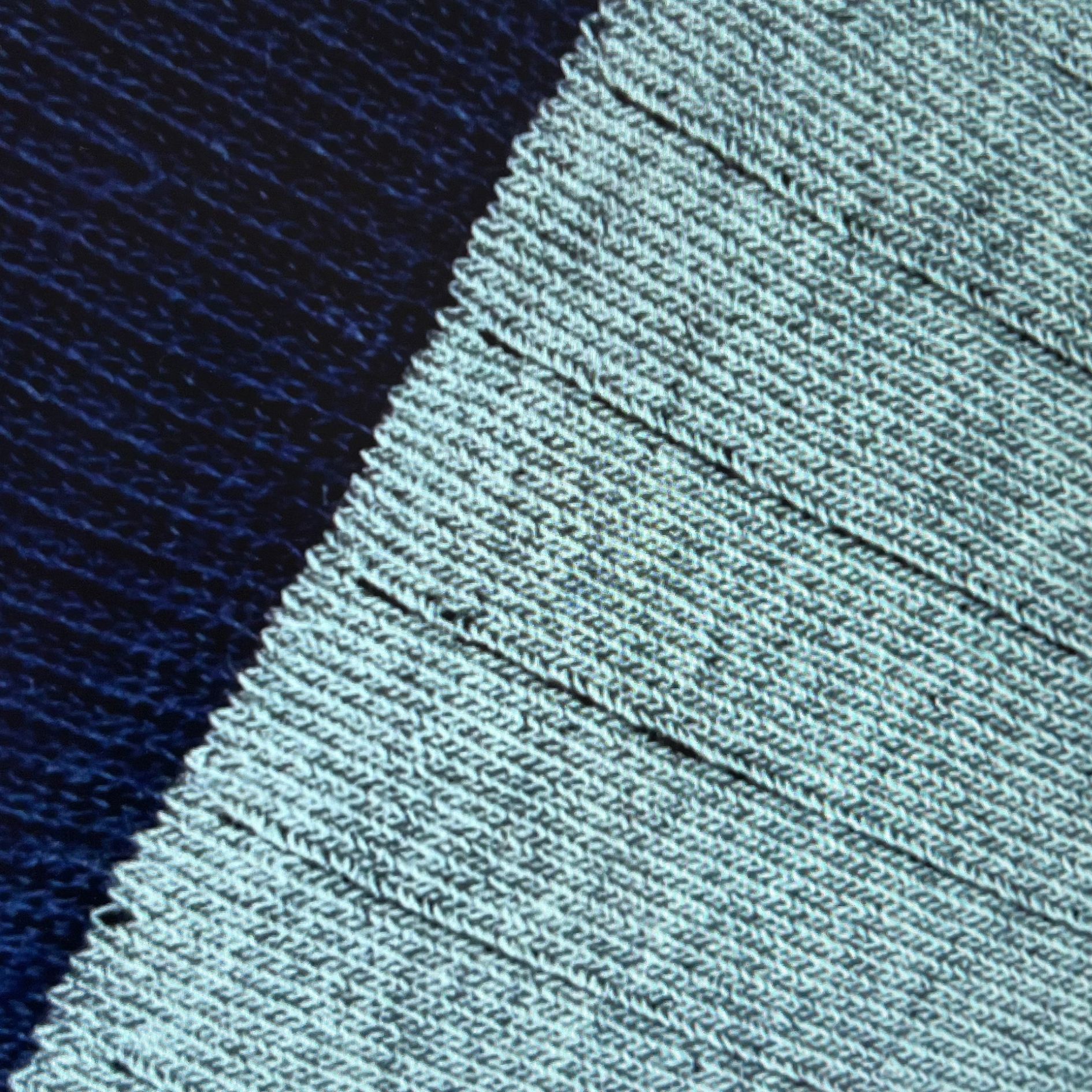 Calcetín Canalé Caña Alta - Gris y Azul Marino - Imagen 2